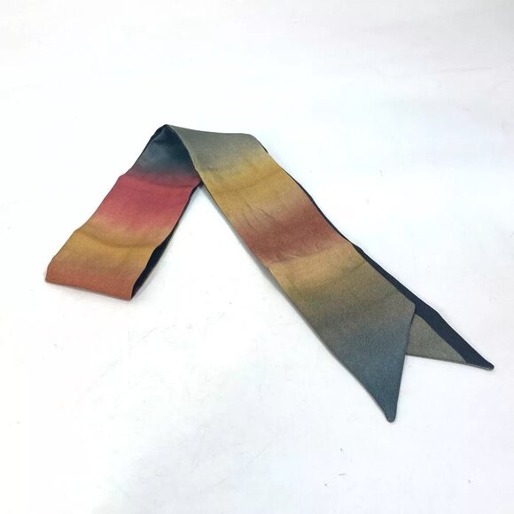 Dior Tie dye Logo Mitsua BandeauScarf Scarf silk Multicolore - Picture 1 of 7
